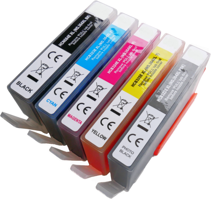 Cartuccia 364XL Compatibile per HP Photosmart C5380 - Con Chip - Nero ML30 Colore ML 18