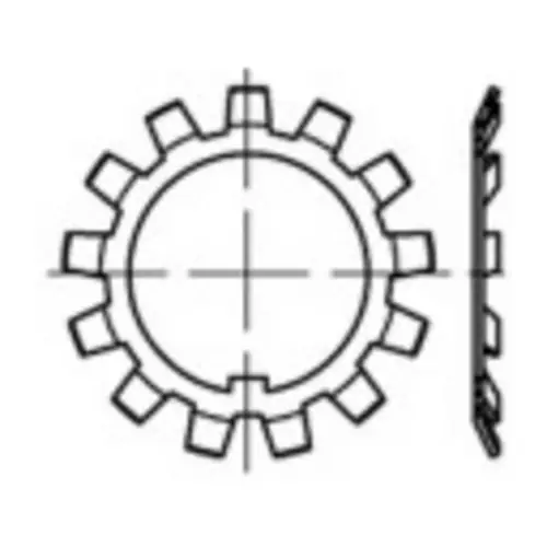 TOOLCRAFT 137813 Sicherungsblech Innen-Durchmesser: 60mm Außen-Durchmesser: 86mm DIN 5406 Stahl 10St.