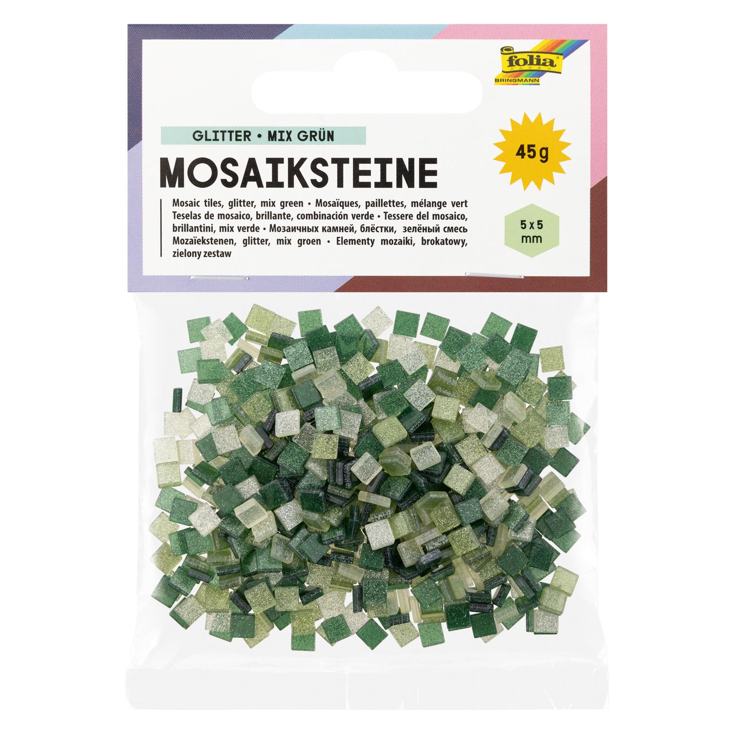 Koopman Mosaik aus Glitzersteinen 5x5mm grün (54621198)