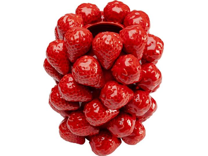 Vaas aardbeien rood 24cm Kare Design
