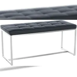 Proregal CHEFGASTRO Sitzbank PALMA HxBxT 48x100x40cm Kunstleder Schwarz