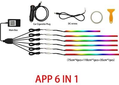 Uplift Picks RGB Symphony Car Ambient Light Interior LED Strip Kit 16