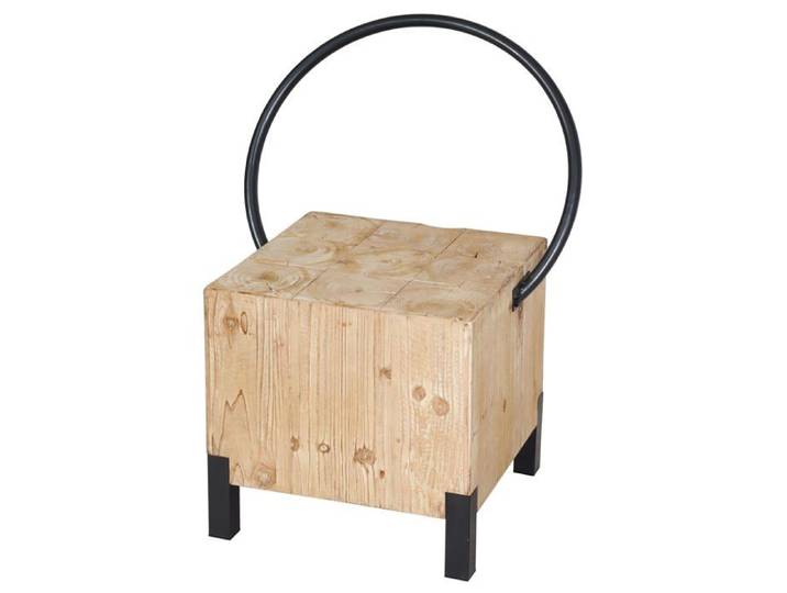 Chaise de salle a manger tabouret desgn industriel en metal et bois massif 04_0006343