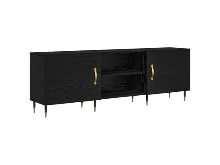 Makastle TV-Schrank 150x30x50 cm Schwarz Eichen-Optik