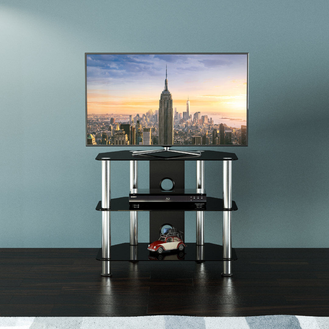 Metro Grundy TV Stand for TVs up to 32" Chrome/Black 32"