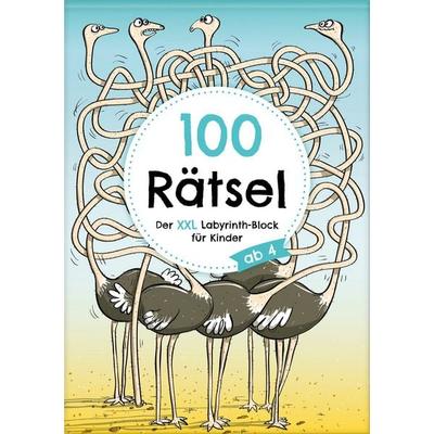 100 Rätsel: Der XXL Labyrinth-Block für Kinder ab 4, Taschenbuch von Lisa Wirth, Nova MD, 978-3-9859568-1-4