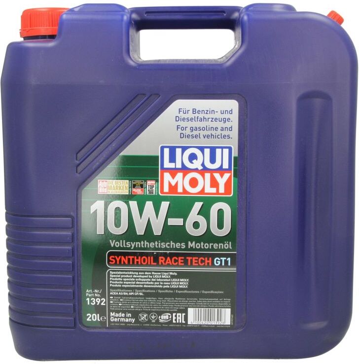 Motoröl LIQUI MOLY 1392 Synthoil Race Tech GT1 10W60 20L
