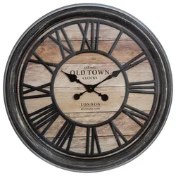 Wanduhr Elda Braun/Eichefarben