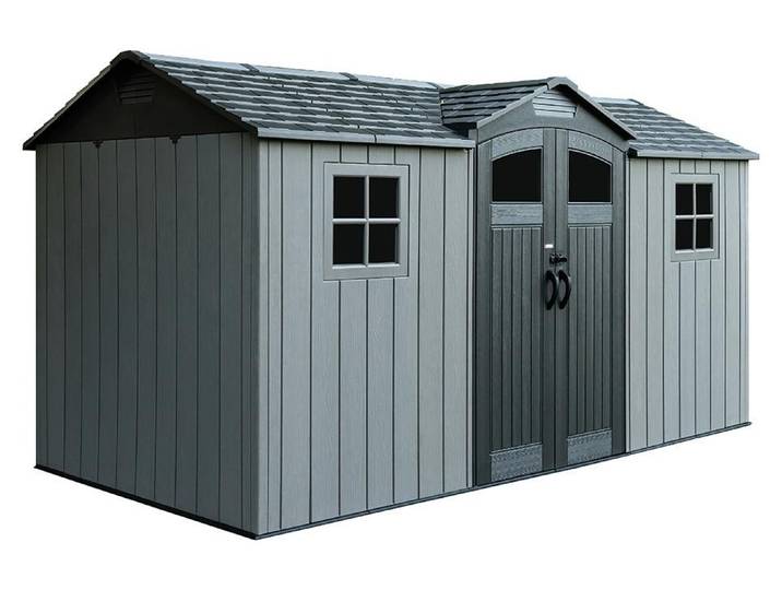 Lifetime Kentucky Kunststoff Gerätehaus mit Boden Dunkelgrau 2x4 m