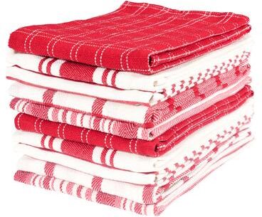 KAF Home Assorted Flat Kitchen Towels - Set of 10, 18 x 28 Inch - N/A