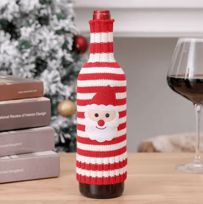 Inspire Picks Santa & Snowman Christmas Wine Bottle Cover Set b 10x27cm