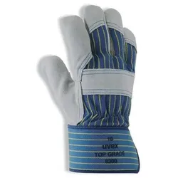 uvex Lederhandschuh top grade 8300 grau/blau 11 - 6029209 - grau/blau