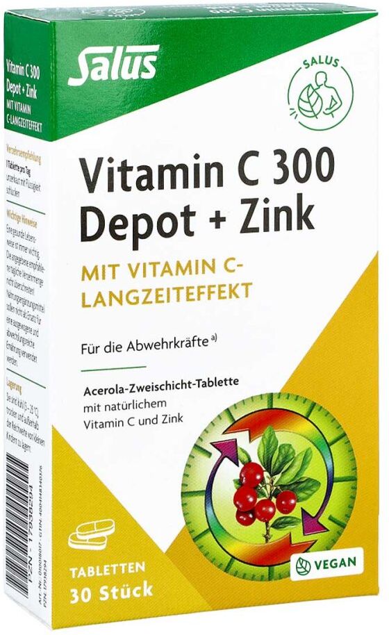 Vitamin C30 0 Depot+zink Salus Tabletten 30stk