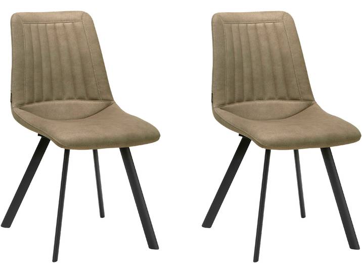 Esszimmerstuhl OMG DESIGN Pluto , grün (thyme, schwarz, thyme), B:47cm H:86cm T:66cm, Stühle, Esszimmerstuhl, pflegeleichte Microfaser, Lederoptik