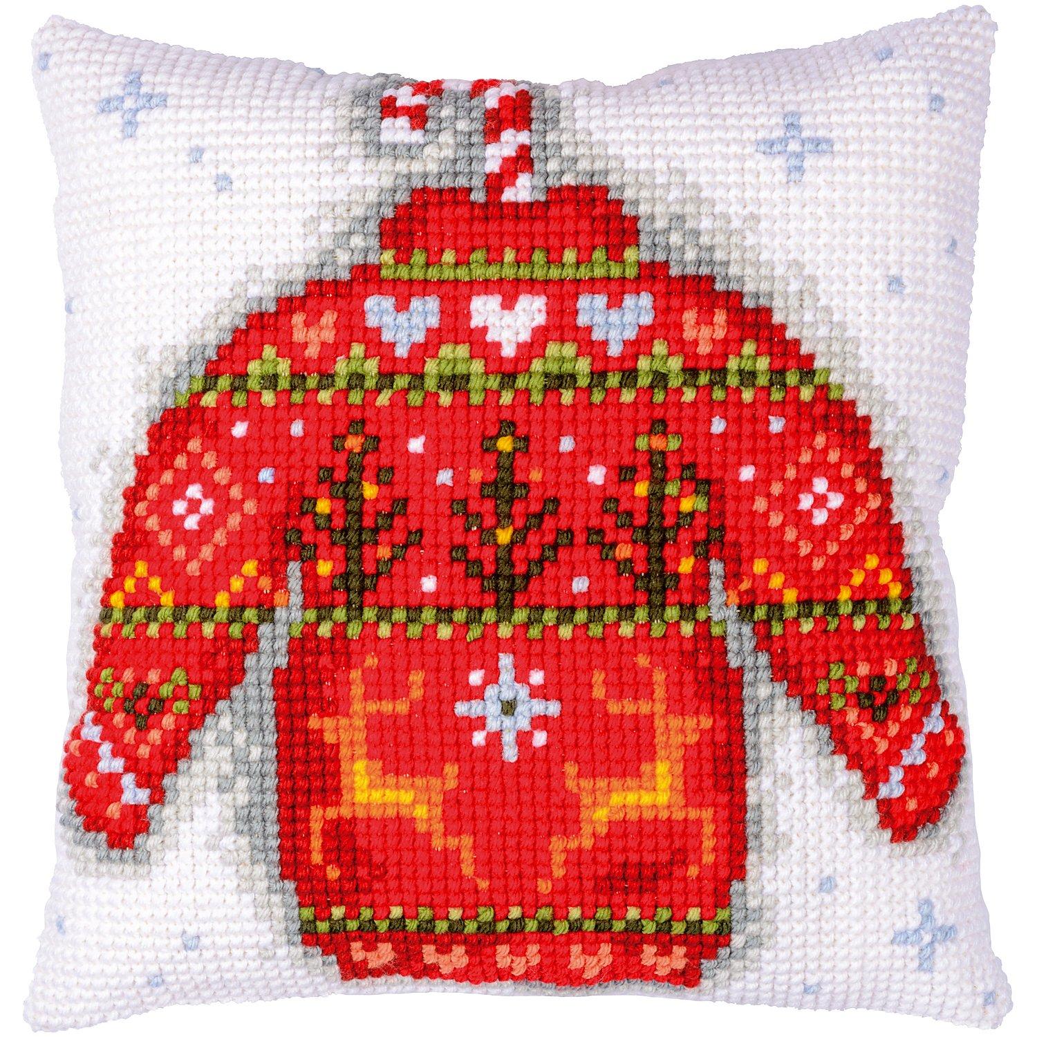 Kreuzstichkissen "Winter-Pulli"