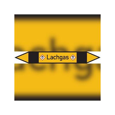 Rohrleitungskennzeichen Lachgas - 100x15 mm Folie selbstklebend