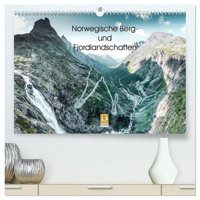 Norwegische Berg- und Fjordlandschaften (hochwertiger Premium Wandkalender 2027 DIN A2 quer), Kunstdruck in Hochglanz