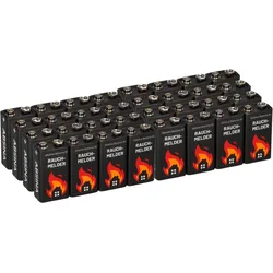 32x Absina Alkaline 6LR61 9V Block Batterie - passend für Gewerbe, Service & Rauchmelder