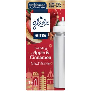 glade Raumduft eins, touch & spray, 10 ml, Nachfüller, Limited Edition, Twinkling Apple & Cinnamon