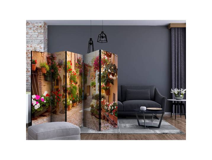 Paravent The Alley in Spello Italy Fleece Multicolor 225 x 172 x 3cm