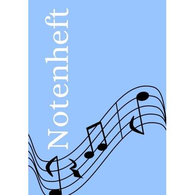 Notenheft: DIN A4 Notenlinienheft | 60 Seiten mit 12 Notenzeilen / Systeme pro Blatt | Papier 90g/m² | Musikheft mit Notenlinien -