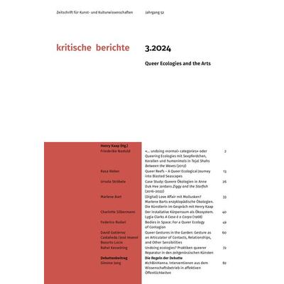 Kritische Berichte : Zeitschrift für Kunst- und Kulturwissenschaften / Jahrgang 52, Heft 3.2024, Taschenbuch von , Arthistoricum.net,