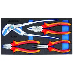 Gedore, Zange, 1500 CT1-VDE 142 VDE-Zangen-Sortiment in Check-Tool-Modul (310 mm)