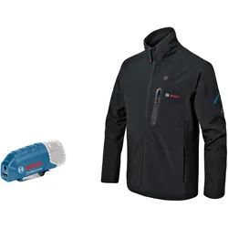 Bosch Beheizbare Jacke GHJ 12+18V XA mit Akkuadapter schwarz 3XL - 06188000E2 - schwarz