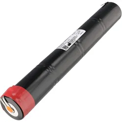 AccuCell Notleuchtenakku NiCd 4,8V 4000mAh Mono-D geschrumpft Fastonanschluss (1 Stk.), Akku Ladegerät