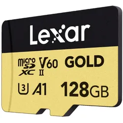Lexar microSDXC Gold Series UHS-II 128GB V60 Speicherkarte