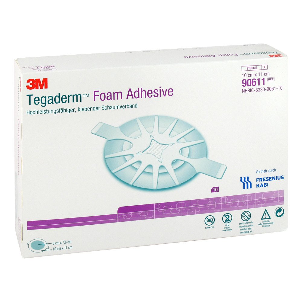 Fresenius Kabi Deutschland GmbH Tegaderm Foam Adhesive Fk 10x11cm oval 90611 06917231