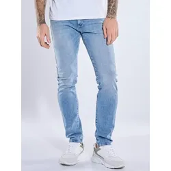 emilio adani Herren Superstretch Jeans – Bequeme Passform Blau slim fit uni - 32/34