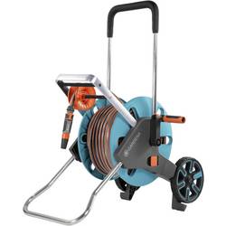 GARDENA 18517-20 Schlauchwagen CleverRoll M Easy Set Schlauchwagen 13 mm 20 m 1/2 Zoll 1 St. Türkis, Orange, Grau