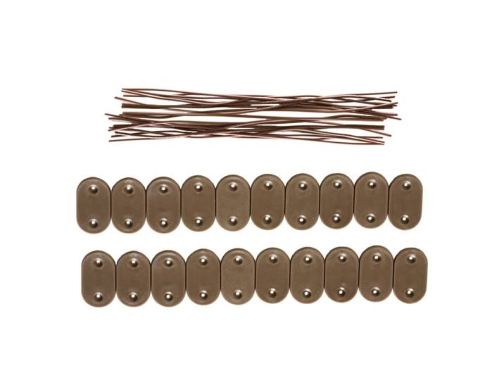 Sichtschutzmatte PVC Befestigungs-Kit 100 Stk. braun