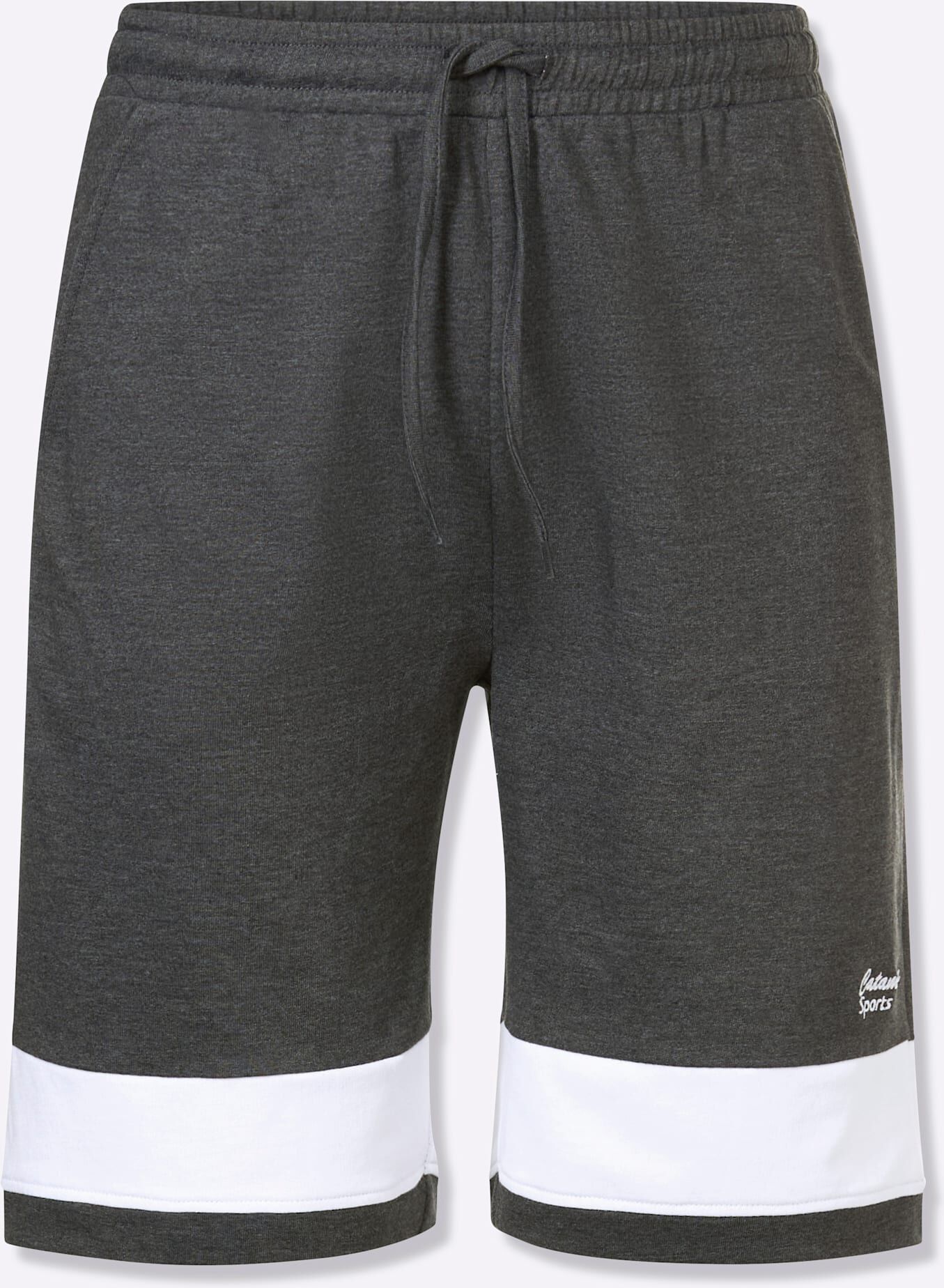 Trainingsshorts CATAMARAN, Damen, Gr. 48/50, Normalgrössen, grau (schwarz), 65% Baumwolle, 35% Polyester, unifarben, Hosen Trainingsshorts schwarz 48/50, Normalgrössen