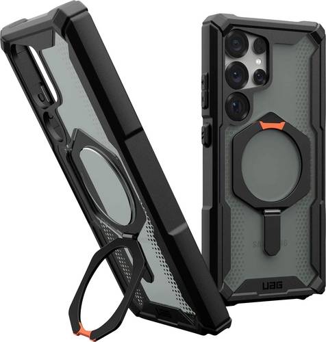 Urban Armor Gear Plasma XTE Outdoorcase Samsung Galaxy S25 Ultra Schwarz, Orange Induktives Laden, Standfunktion, Stoßfest
