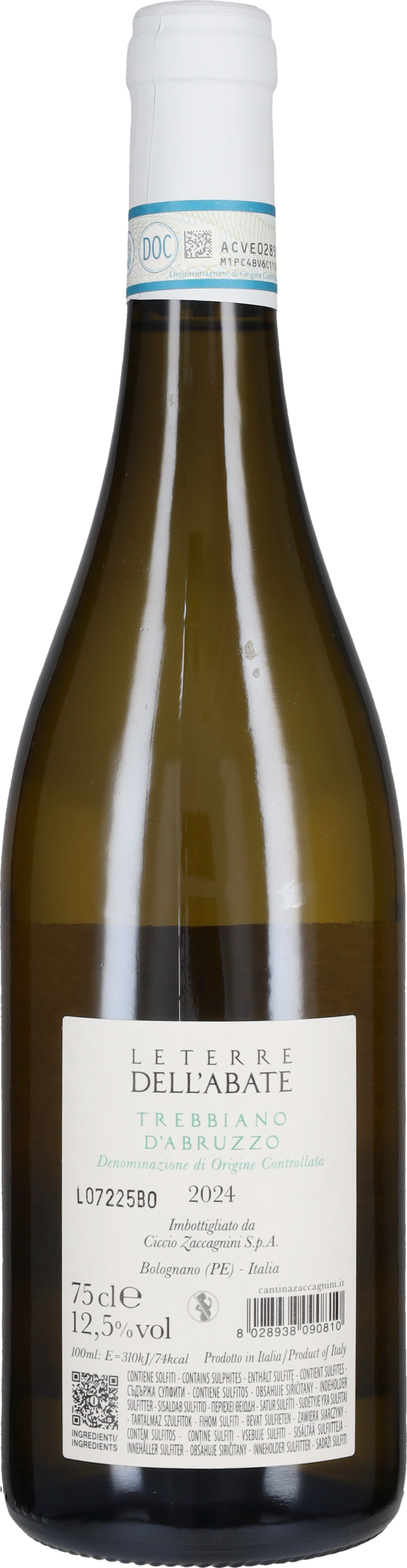 Trebbiano d'Abruzzo 'Le Terre dell'Abate' Zaccagnini 2024