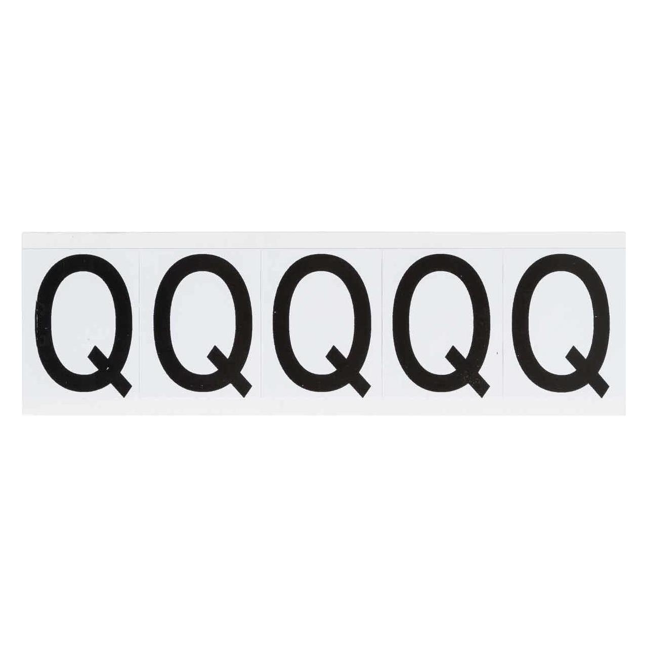 Brady 9714-Q, B-946, Vinyl, Schwarz auf Weiss, Beschriftung: Q, 46 x 57mm, Schrifthöhe 49mm(25 K. á (9714-Q)
