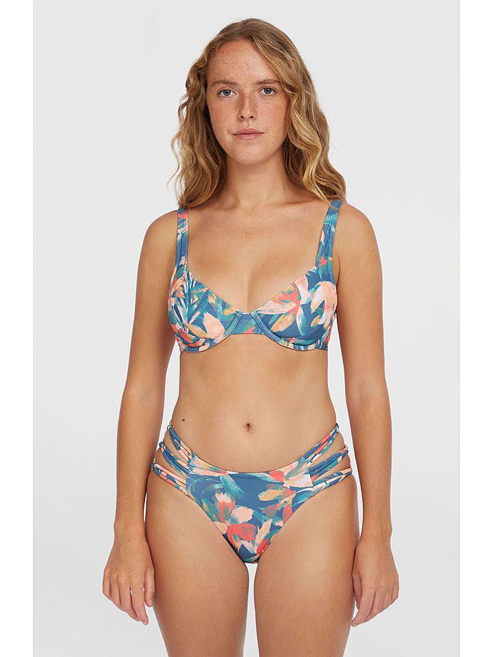 O'Neill Bikini-Hose "Boulders Strappy" in Blau/ Bunt - 36