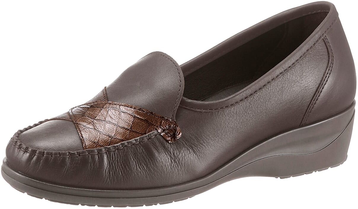 Mokassin CLASSIC, Damen, Gr. 41, braun, Glattleder, Basic, Schuhe Mokassin braun 41