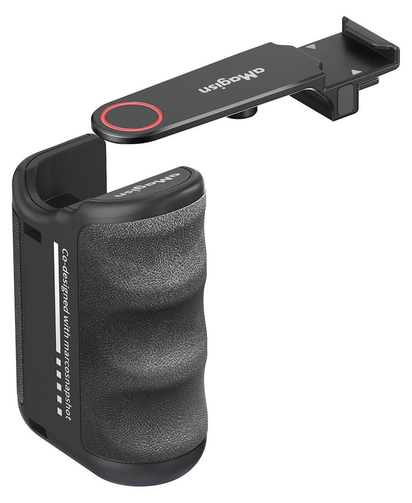 Wigento Kunststof houder met grip voor DJI Action 5 Pro, Action 4 en Action 3