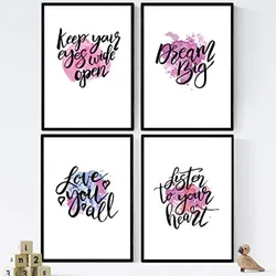 POSTER Set mit 4 glücklich und bunt ‚Ehrfürchtig‘ A3 Rahmenlos