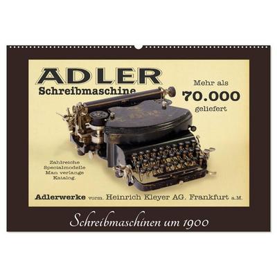 Schreibmaschinen um 1900 (Wandkalender 2027 DIN A2 quer), CALVENDO Monatskalender