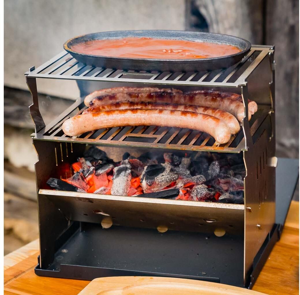 Grillrosteinsatz FENNEK GRILL "FENNEK", schwarz, B:28,2cm H:0,2cm, Edelstahl, Backbleche, Grillrosteinsatz schwarz B/H/T: 28,2cm 0,2cm