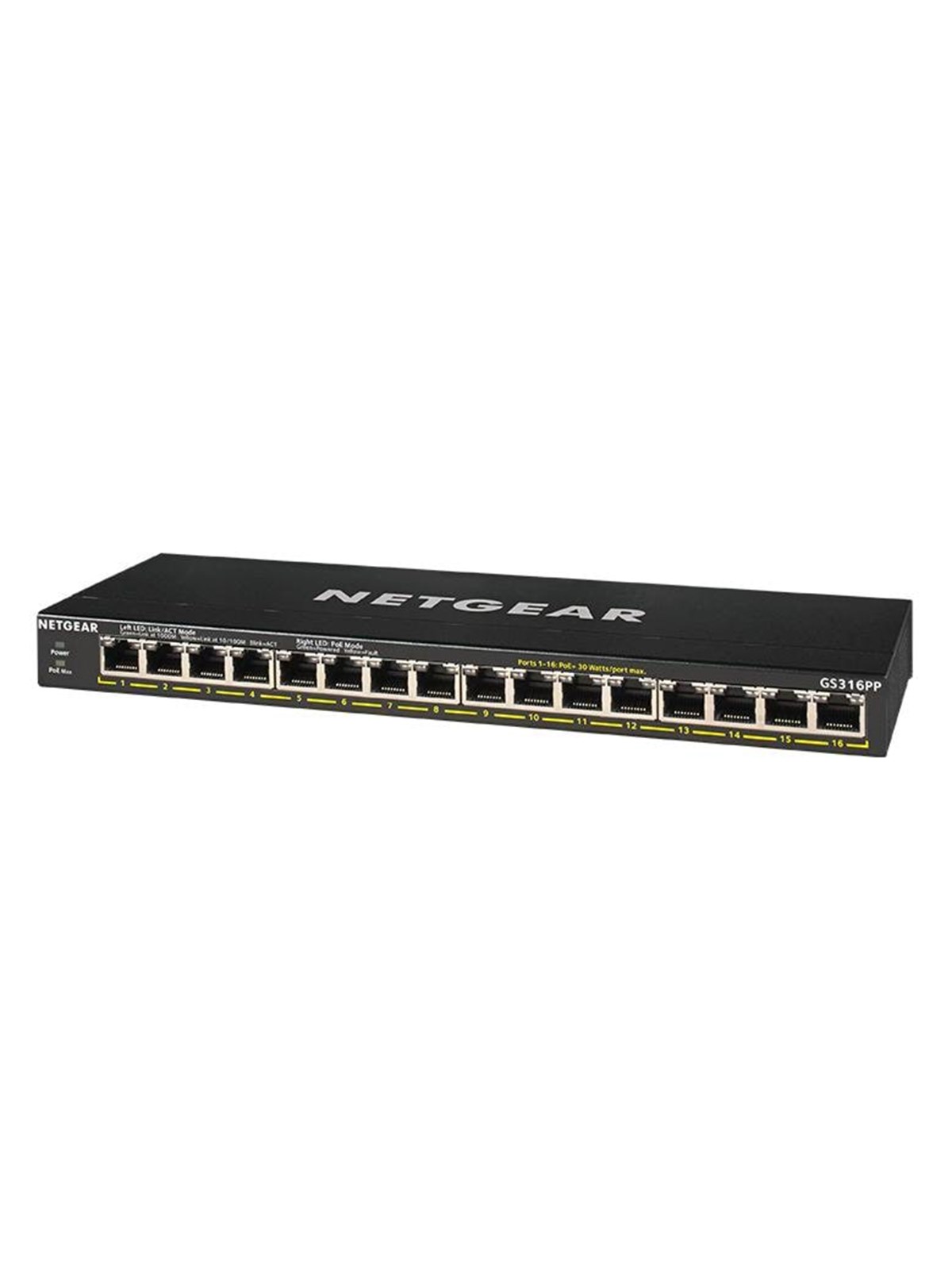 Netgear GS316PP 16-Port Gigabit Ethernet Unmanaged PoE+ Switch with FlexPoE (183W)