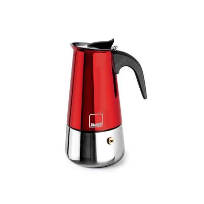 IBILI - Moca Rosso Espressokocher, 2 Tassen, 100 ml, Edelstahl, Geeignet für Induktion