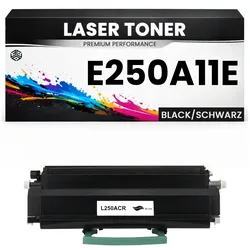 Toner E250A11E für Lexmark Schwarz E250A11E Premium Alternative hohe Reichweite für Lexmark E250D, E250DN, E350D, E352DN