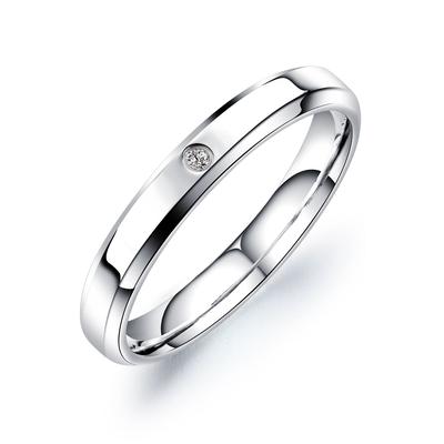 Partnerring FIRETTI "Schmuck Geschenk "LIEBE" Shine" Gr. 54, silber (edelstahlfarben, kristallweiß), Fingerringe, Damen, 54, Edelstahl, 3mm, mit Zirkonia (synth.)