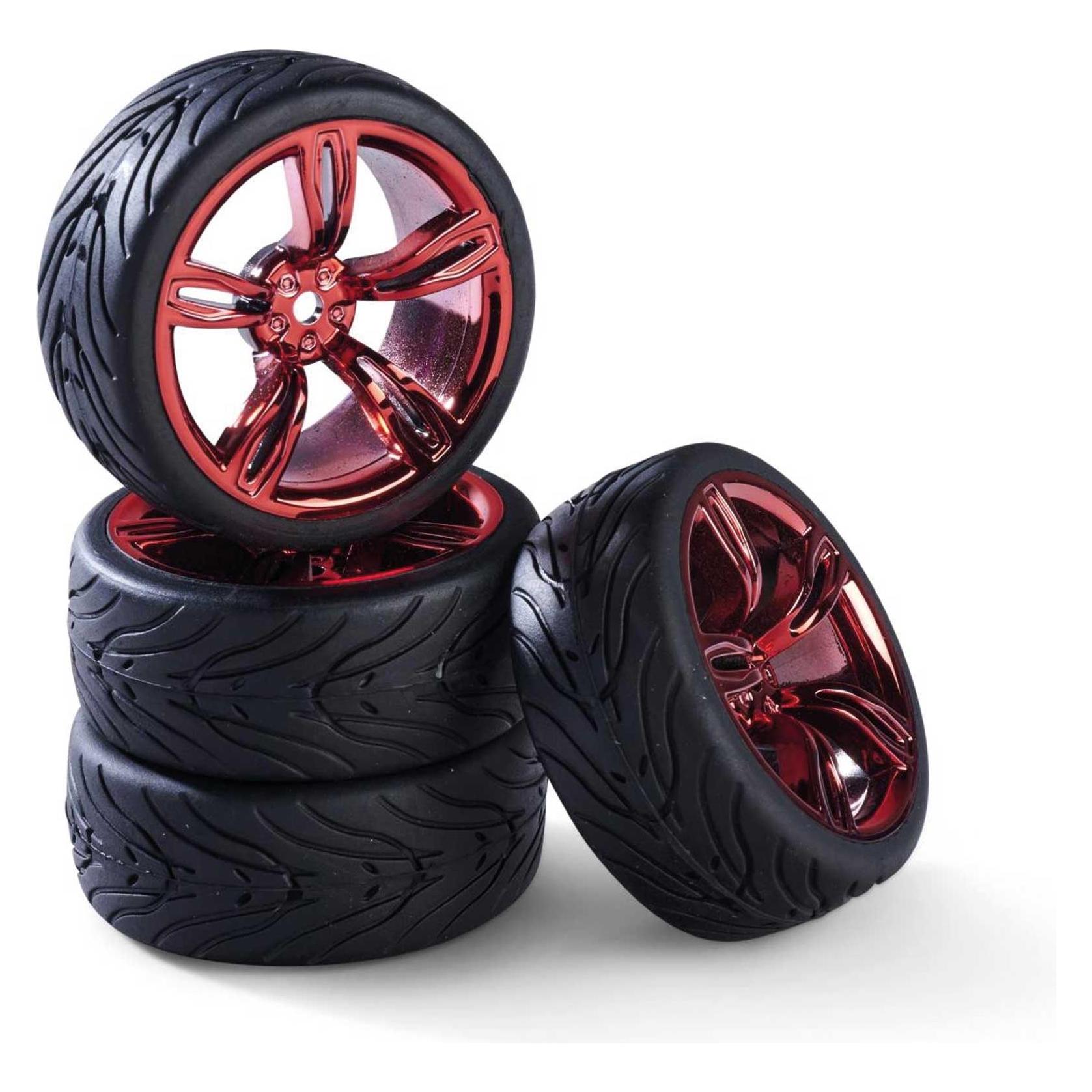 Carson 1:10 Räderset 10 Sp.Design (4) rot (500900177)
