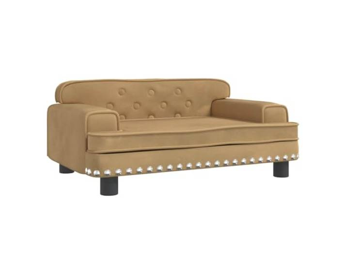 FDSAQOPT Sofa Braun 70x45x30 cm Samt Samtbezug, dicker Schaumstoff, Kiefernholzrahmen, vier Beine, modernes Design
